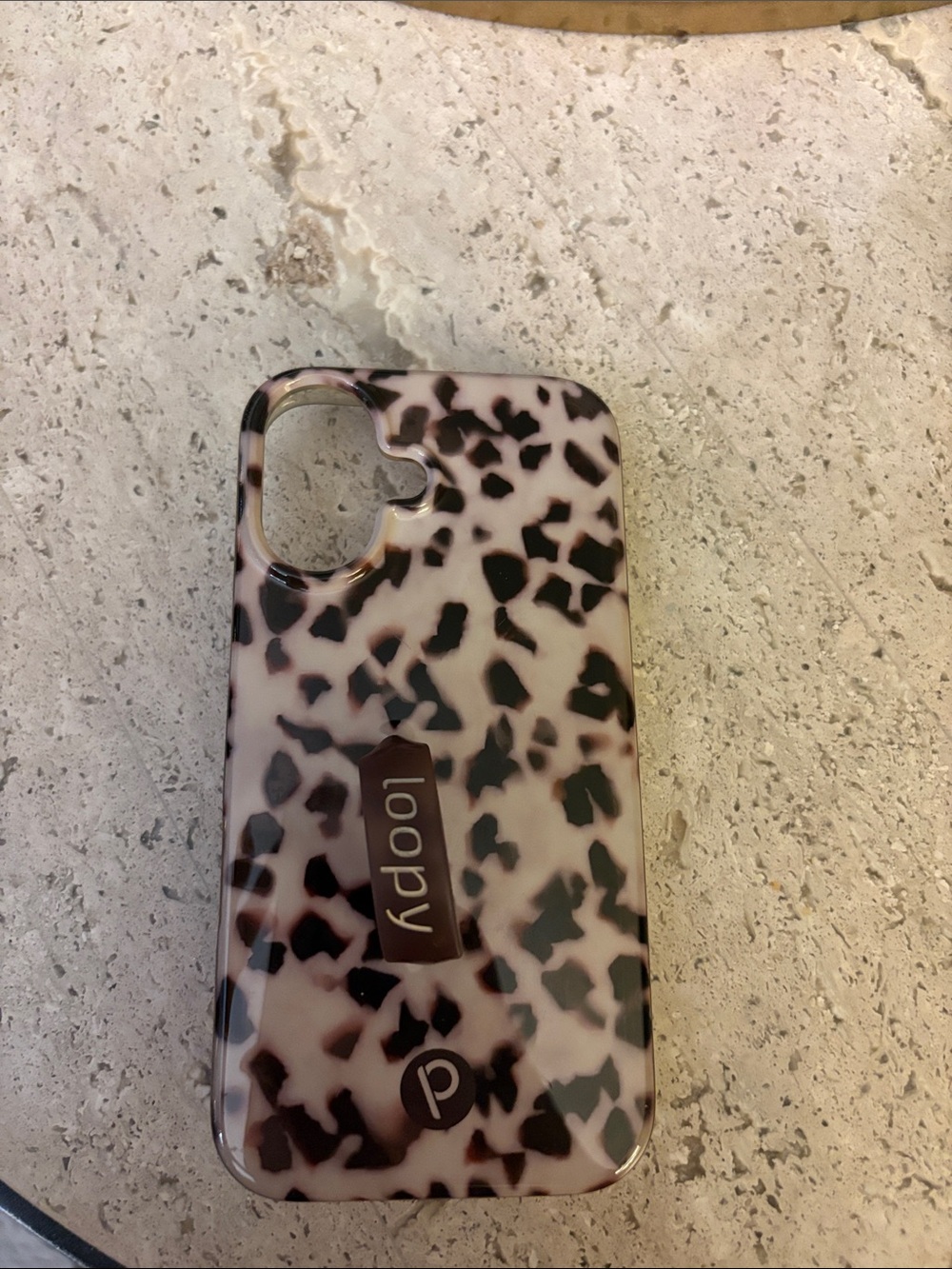 Loopy Case Blonde Tortoise Print iPhone 16 Case